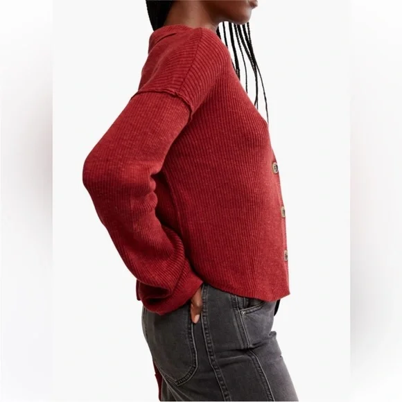 Free People Ella Button-Up Sweater NWT - Picture 4 of 5